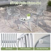 3 Pieces Bistro Set All Weather PP Patio Conversation Set-Gray