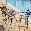 Outdoor Bar Height Chairs 2 Pack Patio Bar Stools Set W/ Soft Seat Cushions