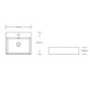 Bathroom Sink Countertop Wash Basin Ceramic Wall Mounted Rectangle Sink