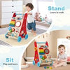 Baby Push and Pull Learning Activity Walker with Handle-Multicolor