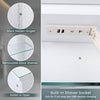 600mm LED illuminated Bathroom Mirror Cabinet with Demister / Shaver Socket