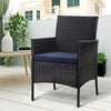 Outdoor Chair Patio Furniture Garden Bistro Rattan Chair Metal Side Coffee Table
