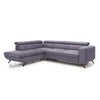 Corner  Sofa Bed ALICO Left Grey With Storage And Adjustable Headrests