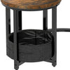 Coffee Table for living room Set of 2 Small Round Tables with Storage Side Table