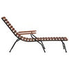 Solid Acacia Wood Outdoor Deck Chair Garden Sun Lounger with Footrest