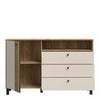 1-Door 3-Drawer Chest - Modern Storage Unit, Wooden Frame, Stylish Design