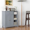 Freestanding Kitchen Cupboard Storage Organizer w/Large Drawer-White