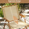 Portable Lawn Chairs Folding Camp Chairs Set-Beige