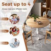 Kitchen 4-Person Round Table Dining Table-White