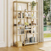 6 Tiers Bookcase Free Standing Bookshelf Book Storage Shelves for Living Room