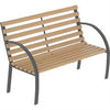Slatted Garden Bench Pine 3 Seater Outdoor Patio Park Seating Furniture Seat