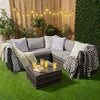 Rattan Sofa Garden Furniture 5 Seater Couch Table Patio Set Chair Settee L Shape