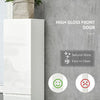 Gloss White Tall Bathroom Cabinet High Slim Narrow Cupboard Storage Unit