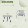 3 Pieces Bistro Set All Weather PP Patio Conversation Set-Gray