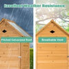 Outdoor Storage Shed Wooden Garden Tool Utility Cabinet Waterproof Asphalt Roof