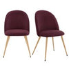 Dusk Iris Berry Velvet & Natural Set of 2 Dining Chairs RRP £125