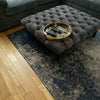 90cm x 90cm Chesterfield Footstool Square Upholstered Coffee Table Fabric Pouffe