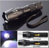 2 High Power Adjustable Focus LED Flashlight 5 Modes Lamp Battery Charger