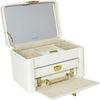 Dulwich Designs Cream & Mink Large Leather Jewellery Box