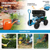 Outdoor Heavy-Duty Gardening Cart w/ 26 cm Tires-Blue
