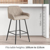 Bar Stools Set of 2 Faux Suede/ PU Leather Breakfast High Chairs Kitchen Pub