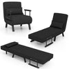 Convertible Single Folding Sofa Bed Sleep Chair 6 Positions Adjustable Backrest