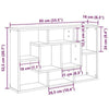 Wall Shelf - Black Oak, 85 x 16 x 52.5 cm, Made of Engineered Wood