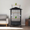 Large Bird Cage Parrot Cage With 4 Wheel Budgie Canary Finch Cockatoo Play Stand