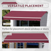Manual Retractable Awning Canopy Window Balcony Doors Sun Shade Shelter Outdoor