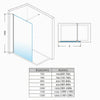 Black Walk In Shower Enclosure Screen Wet Room 8mm NANO Dark Grey Glass Cubicle