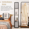 Floor Lamp with Shelves 2 Layers Wooden Shelf Tall Standing Light