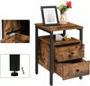 Bedside Table with Drawer Side Table End Table Nightstand Industrial