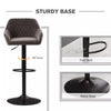 2x Bar Stools Breakfast Comfortable Swivel Gas Lift Kitchen Stool Leather Chairs