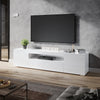 200cm High Gloss TV Stand White Cabinet Unit Doors Storage with RGB LED Cupboard
