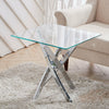 Clear Glass Chrome Chrome Sofa End Table Living Room Coffee Table Console Tables