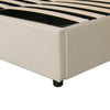 Double Size Bed Ottoman Lift Up Storage Bed Velvet Upholstered Bed Frame Beige