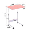 60cm Movable Laptop Table Standing Sofa Bed Notebook Study HeightAdjustable Desk