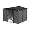 Galvanized Outdoor Storage Shed Black Utility Room Tool Room Durable and Sturdy