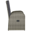 Swpsd Reclining Garden Sofa Chairs with Cushions 2 pcs Grey Poly Rattan U9R3