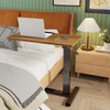 Hospital Style Overbed Laptop Table with Adjustable Height Tilt Top and Wheels