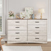 Large Double Dresser with 8 Drawers Bedroom Storage Sleek & Spacious Design