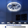 LED Ceiling Fan Light Dimmable Living Room Chandelier Lamp With Remote Atbtwajbu