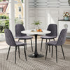 Dining Chairs 2/4PCS High Back Grey Velvet Padded Seat Kitchen Chair Office Home