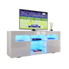 120cm White High Gloss TV Table Stand Entertainment Cabinet Unit with LED Light