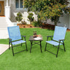 Set of 4 Patio Folding Chairs Portable Sling Back Chairs Outdoor Dining Chairs