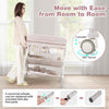 Newborn Mobile Nursery Organizer Portable Baby Changing Table-Pink