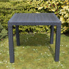 Plastic Grey Rattan Table Outdoor Garden Patio Dining Table