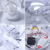 Ceiling Fan with Lighting LED Light Adjustable Wind Speed Remote Control UK
