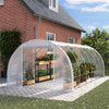 6 x 3 x 2 m Polytunnel Greenhouse Pollytunnel Tent w/ Metal Frame White
