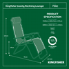 Garden Outdoor Camping Chair 2x Zero Gravity Head Rest Reclining Sun Lounger